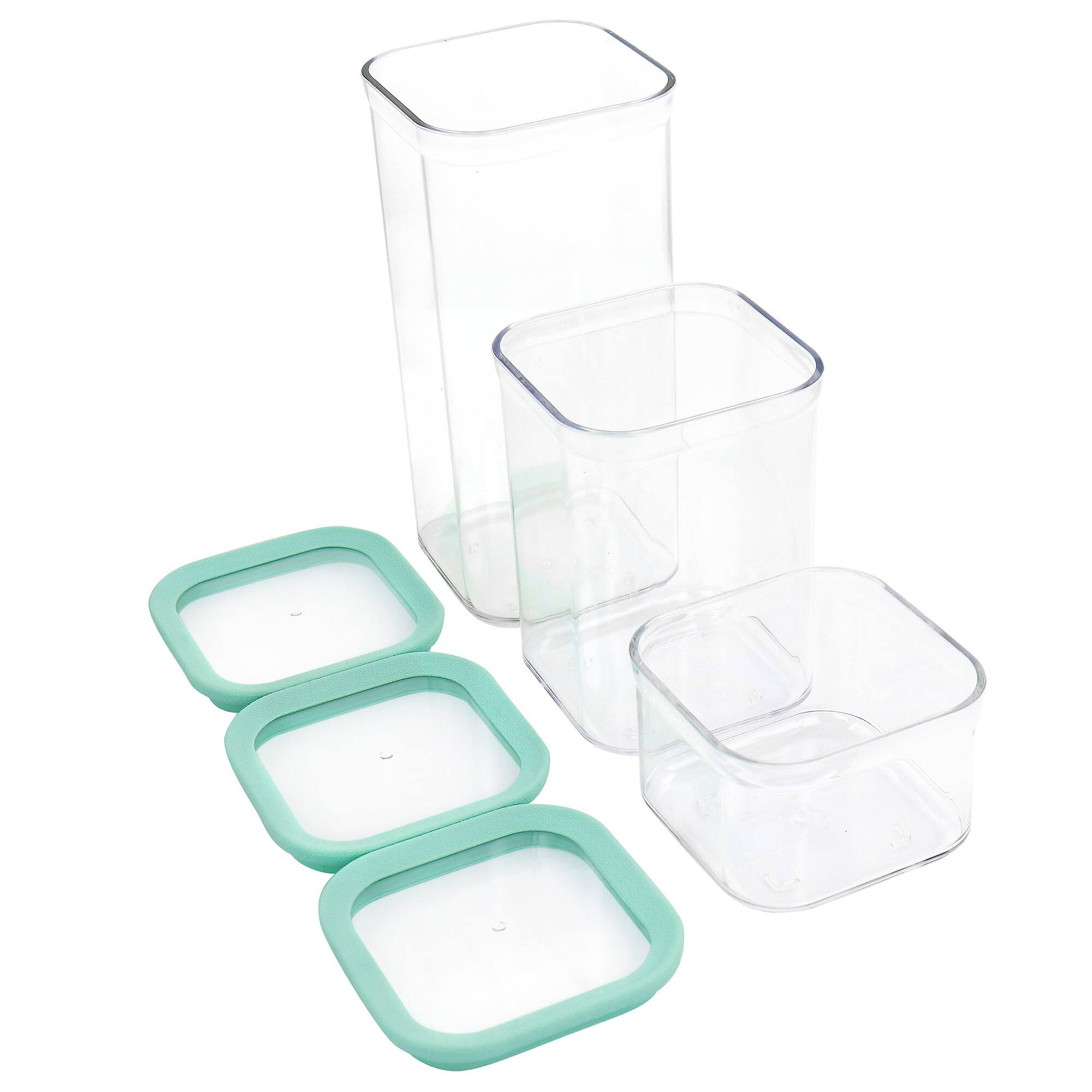 Martha Stewart Mint Green Plastic Stackable Container Set